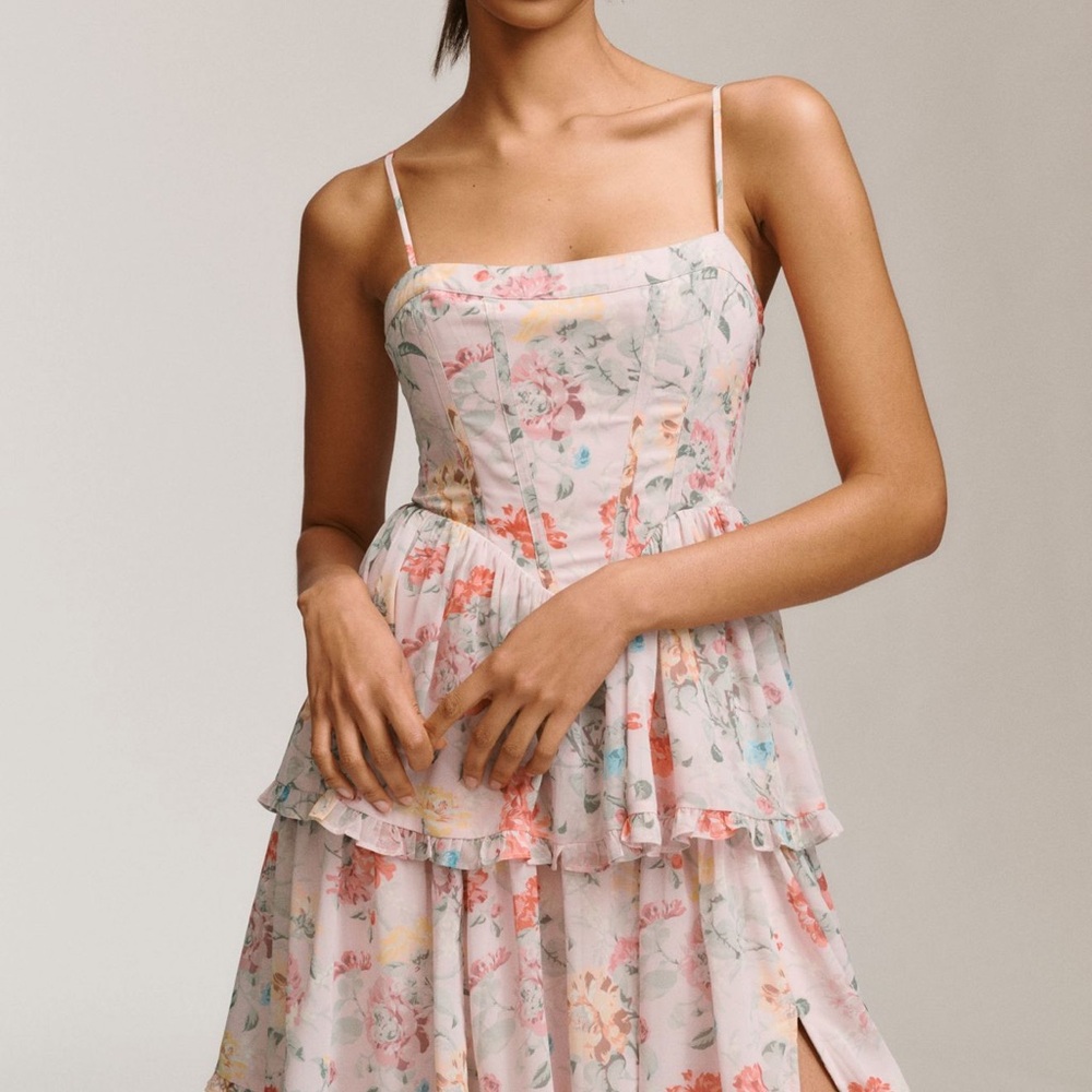 Anthropologie BHLDN Floral Tiered Maxi Dress - Picture 2 of 3